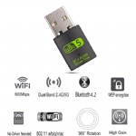 AC600 2 in one wifi and bluetooth combo usb adapter