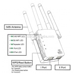 WPS Easy Setup WiFi Range Extender 1200Mbps Dual Band wifi repeater 2.4/5GHz Internet Wi-Fi Signal Booster