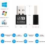 wifi dongle ac1200mbps wireless usb adapter 5.8ghz/2.4ghz