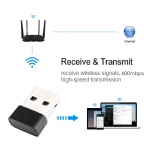 Mini Dual Band wifi card 600Mbps USB WiFi Adapter For Notebook Laptop PC Desktop RTL8811 wifi dongle