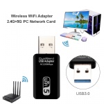 2.4ghz&5.8ghz USB 3.0 wifi Dongle for PC RTL8812BU 1300Mbps WiFi Adapter