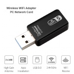 2.4ghz&5.8ghz USB 3.0 wifi Dongle for PC RTL8812BU 1300Mbps WiFi Adapter